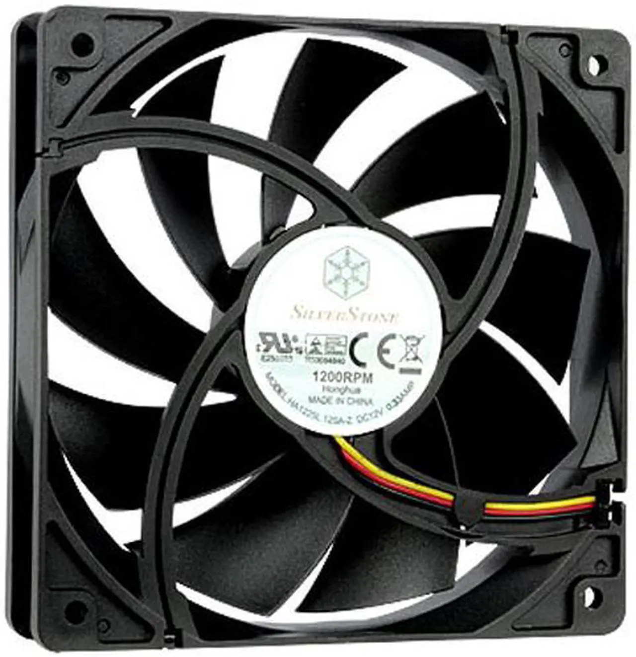 Main image of Silverstone FN121-P 120mm Case 9 Blade 3 Pin 1200RPM Fixed Speed Airflow Cooling Fan-Black