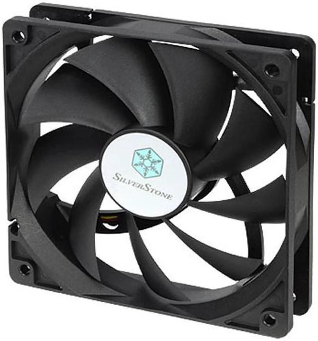 Alt view image 4 of 7 - Silverstone FN121-P 120mm Case 9 Blade 3 Pin 1200RPM Fixed Speed Airflow Cooling Fan-Black