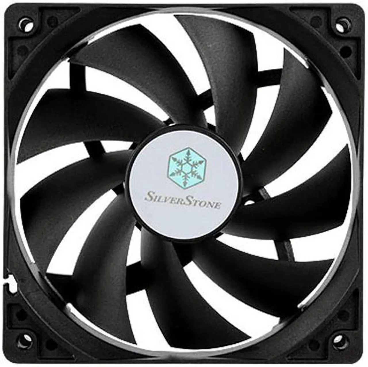Alt view image 2 of 7 - Silverstone FN121-P 120mm Case 9 Blade 3 Pin 1200RPM Fixed Speed Airflow Cooling Fan-Black