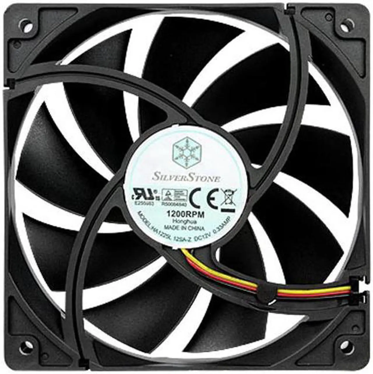 Alt view image 7 of 7 - Silverstone FN121-P 120mm Case 9 Blade 3 Pin 1200RPM Fixed Speed Airflow Cooling Fan-Black