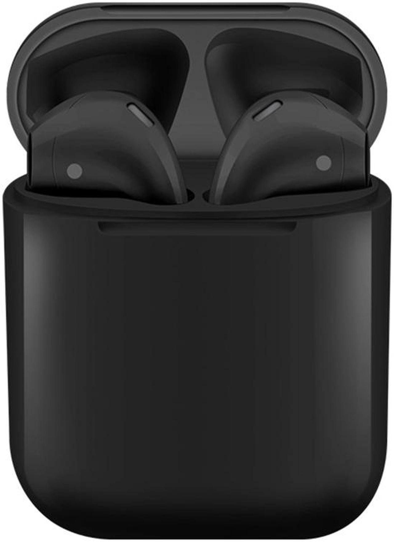 i12 TWS Wireless Bluetooth 5.0 Touch control Earphones with 300mAh Charging Dock Automatically Pairing - Black