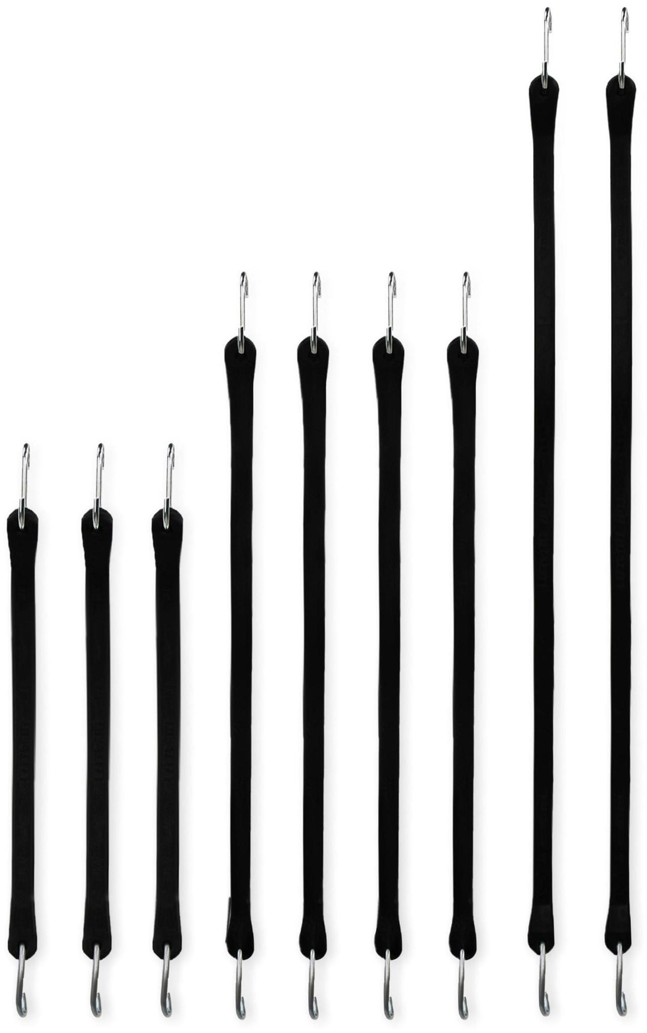 Alt view image 2 of 7 - ABN EPDM Assorted Bungee Cords with Hooks, 9pk  Heavy Duty Rubber Bungee Cord Set, Tarp Straps, Bungee Tie Downs