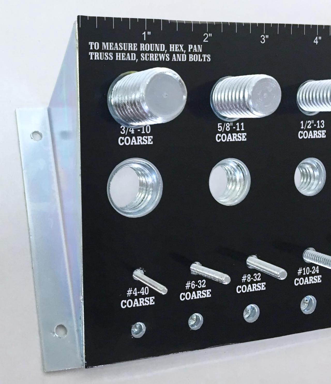 Alt view image 2 of 2 - Black SAE and Metric Bolt Gauge Check a Thread Fastener Tool