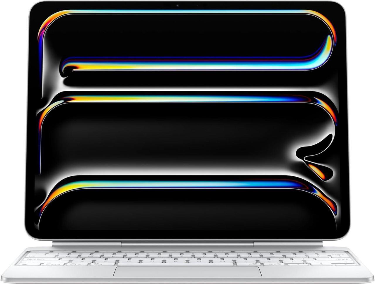 Alt view image 3 of 5 - Apple iPad Magic Keyboard Case for iPad Pro 13-inch (M4)  Great Typing Experience  Built-in Trackpad  Function Row  US English - White