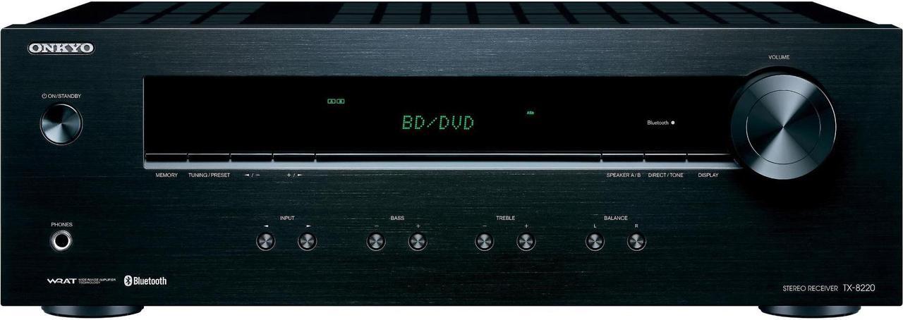 Alt view image 3 of 15 - Onkyo TX-8220 Analog Home Audio/Video Stereo Receiver (Black)