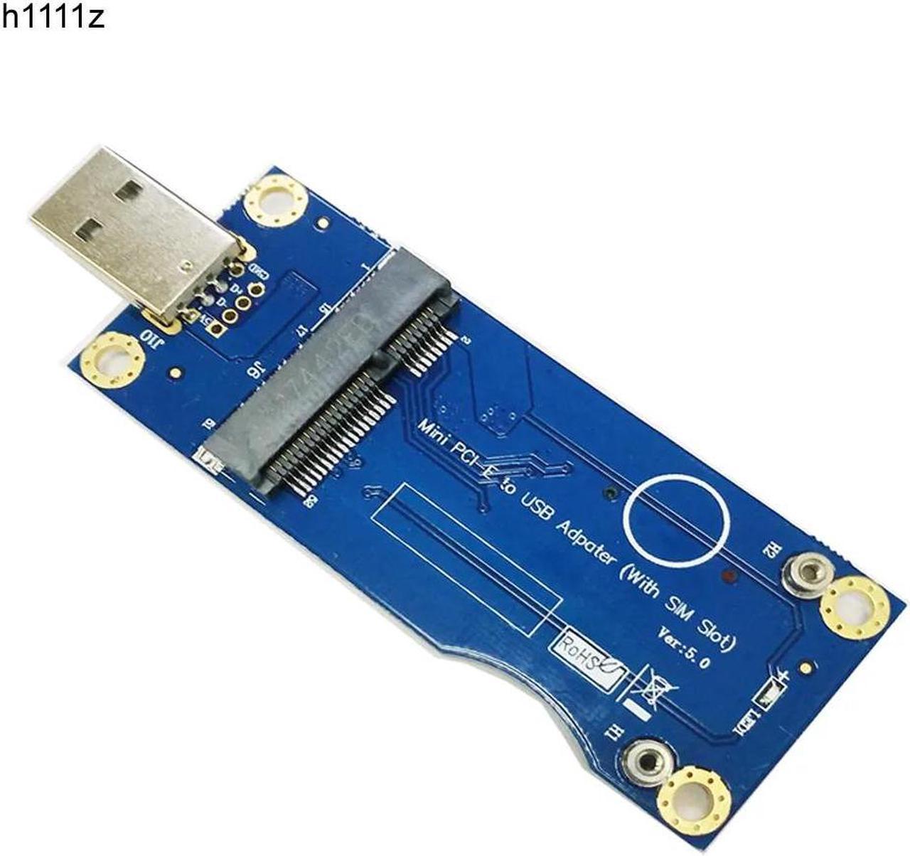 Mini PCI E to USB Adapter With SIM Card Slot for WWAN LTE Module Mini PCIE Card to USB 2.0 Desktop PC Support SIM 6Pin 8Pin Card