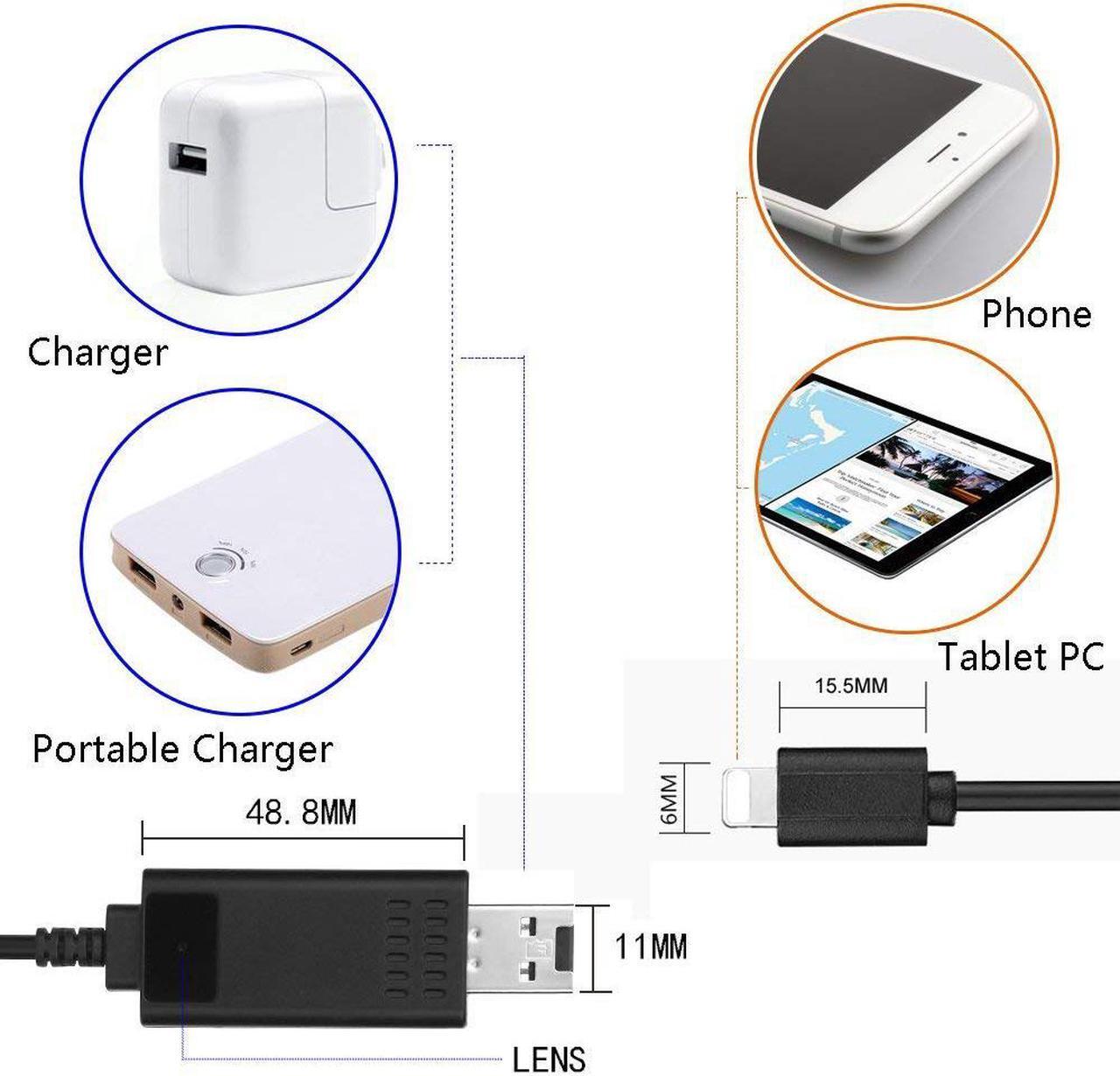 Alt view image 2 of 6 - Hidden camera 1080P HD USB cable charger wifi hidden cameras wireless IP camera for use in home security surveillance or as a mini nanny cam(not included SD card)