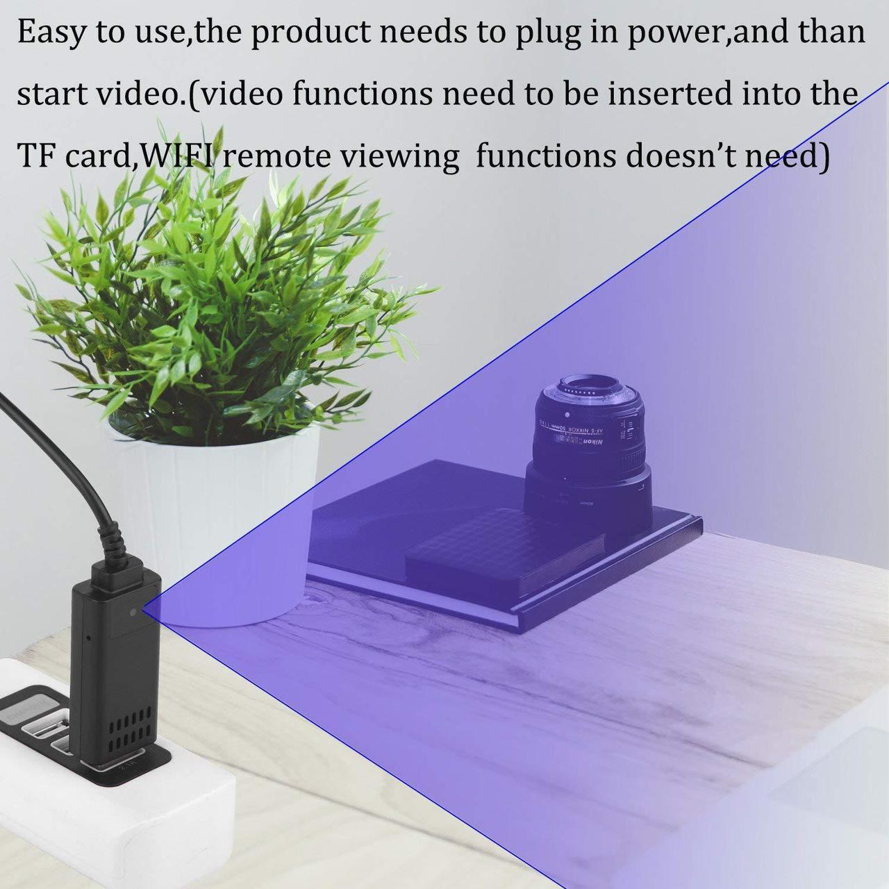 Alt view image 5 of 6 - Hidden camera 1080P HD USB cable charger wifi hidden cameras wireless IP camera for use in home security surveillance or as a mini nanny cam(not included SD card)