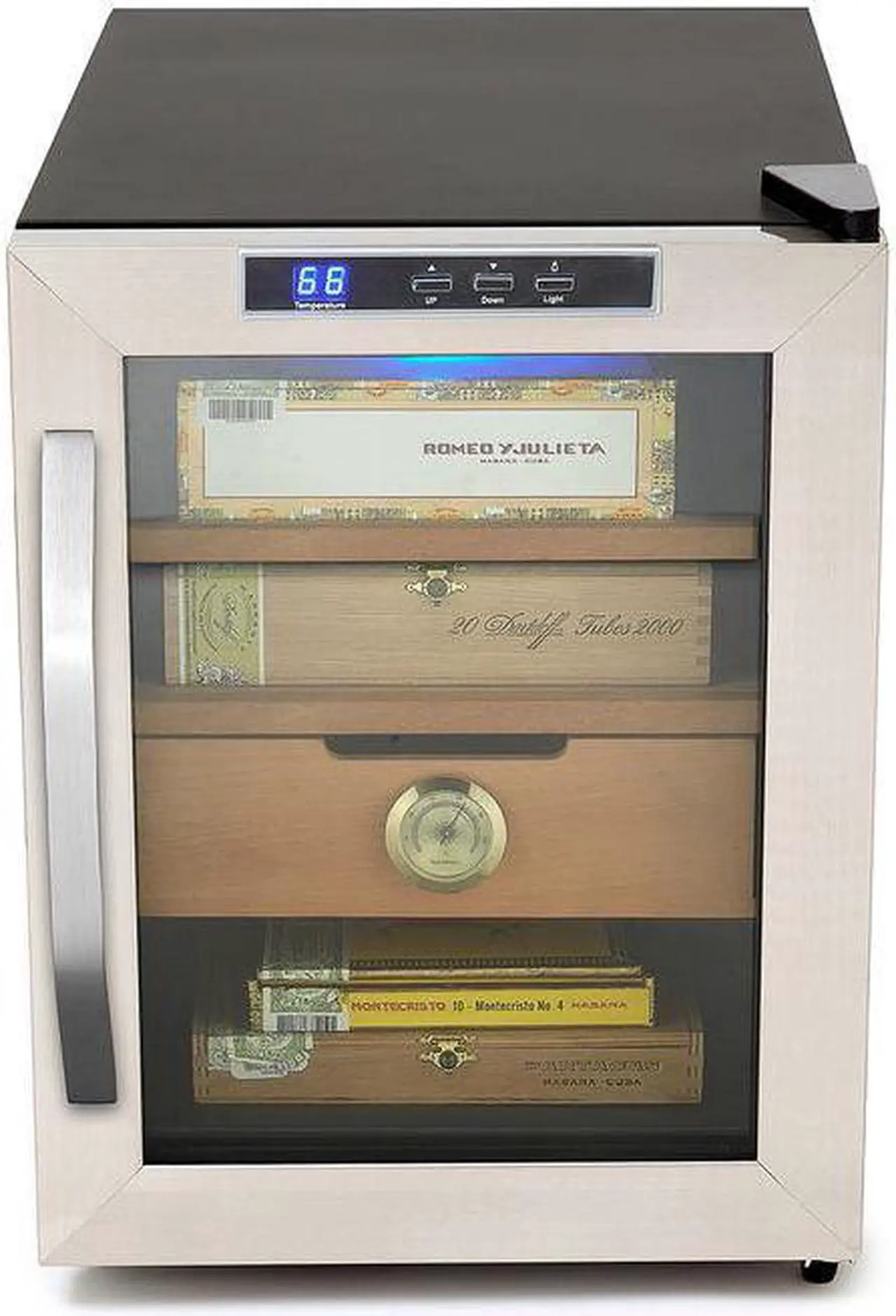 Alt view image 5 of 15 - Whynter Stainless Steel 1.2 cu. ft. Cigar Cooler Humidor