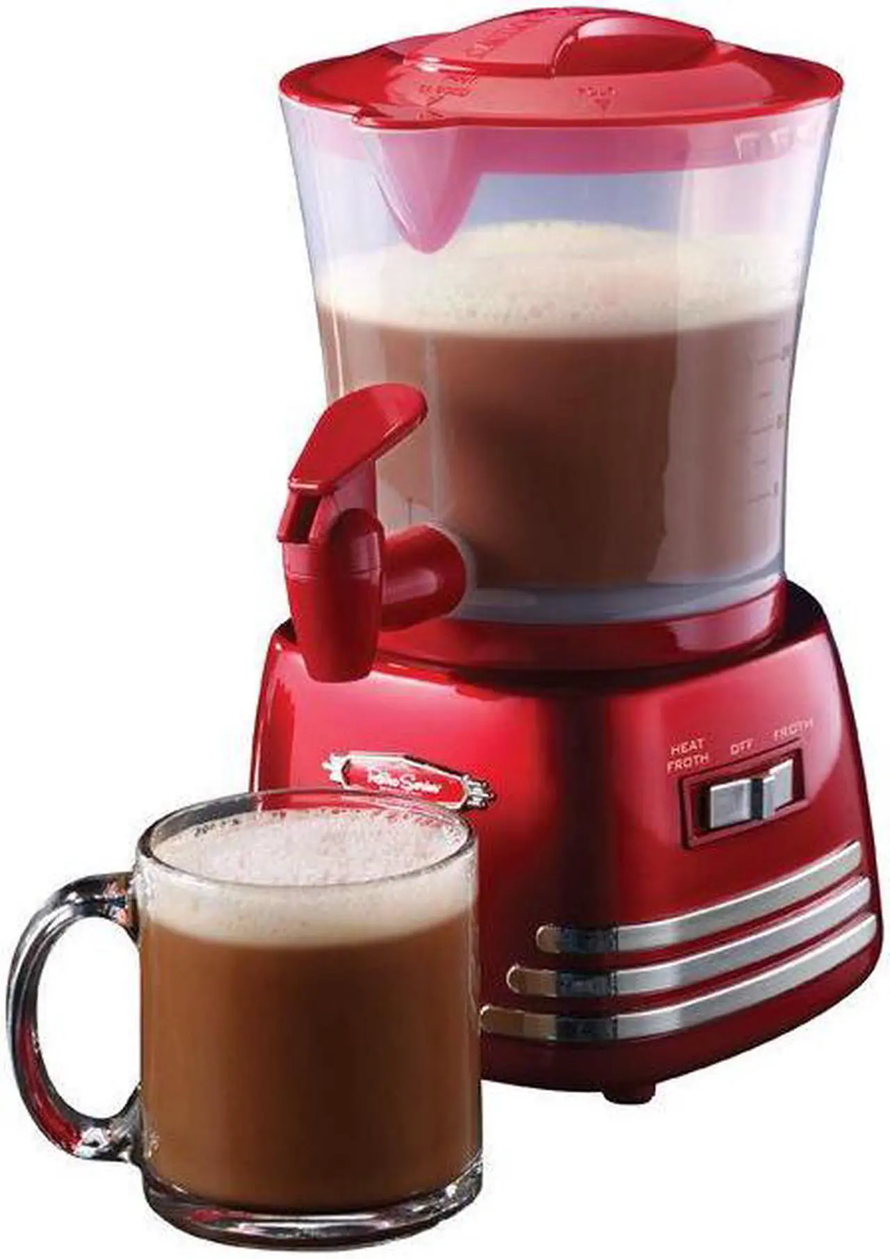 Alt view image 5 of 7 - Nostalgia Electrics HCM700RETRORED Red Retro Series Hot Chocolate Maker