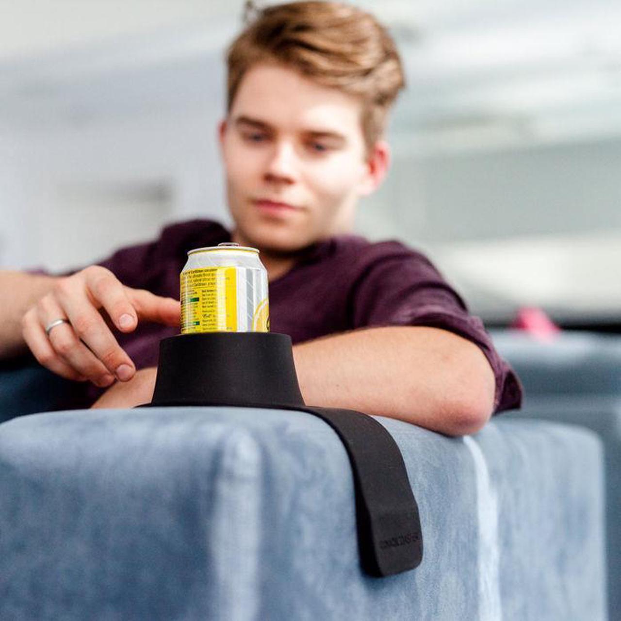 Alt view image 14 of 18 - CouchCoaster Weighted Drink Holder One Size Fits All Drinks, Mocha Brown