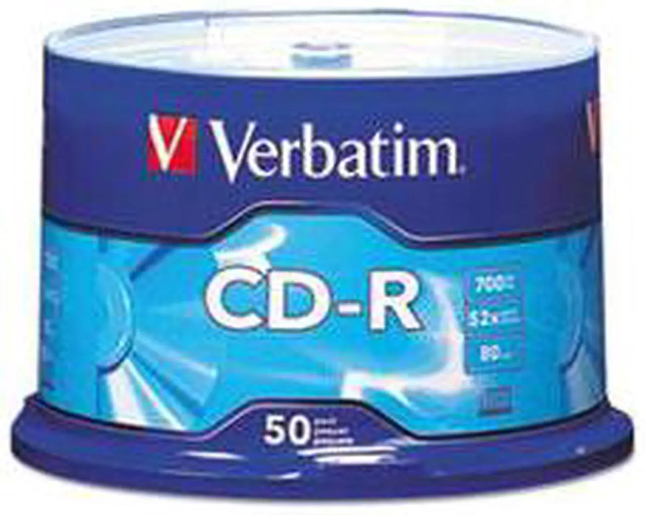 Alt view image 3 of 4 - CD-R Discs, 700MB/80min, 52x, Spindle, Silver, 50/Pack