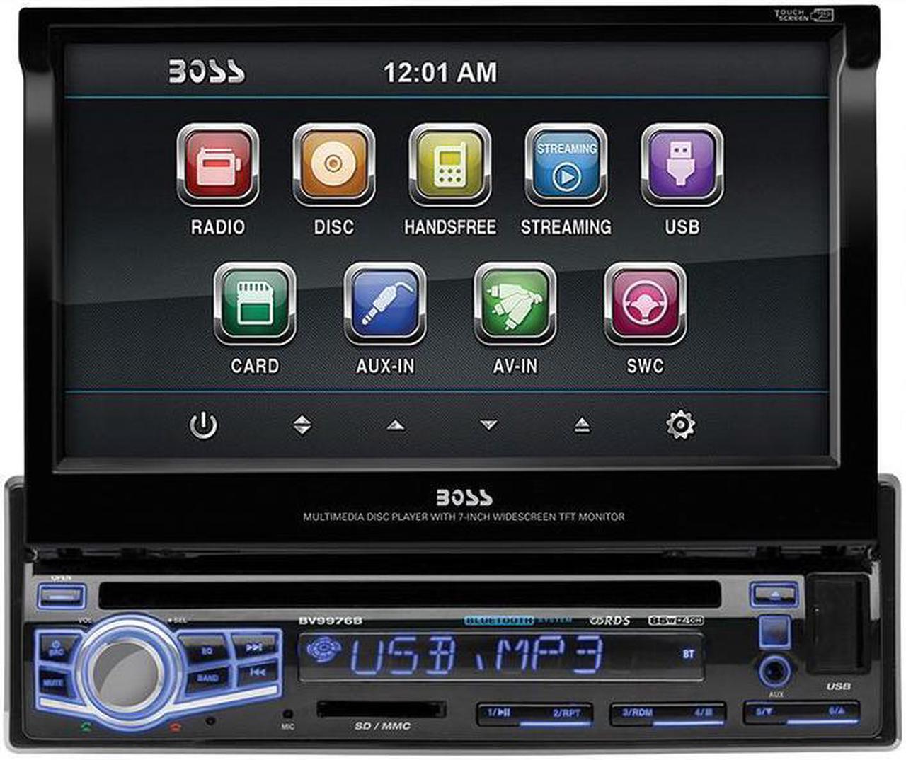 Alt view image 9 of 20 - Boss Audio BV9976B 7" Touchscreen Single-Din DVD w/ Bluetooth