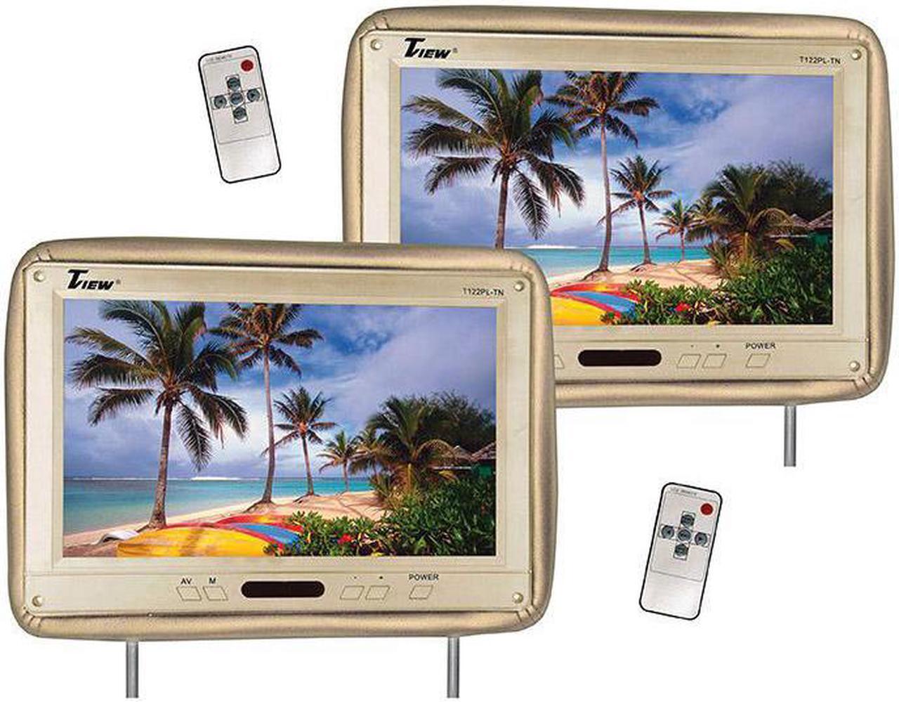 Alt view image 2 of 3 - Tview 12.1" Headrest Monitor IR Transmitter Remotes Tan Pair