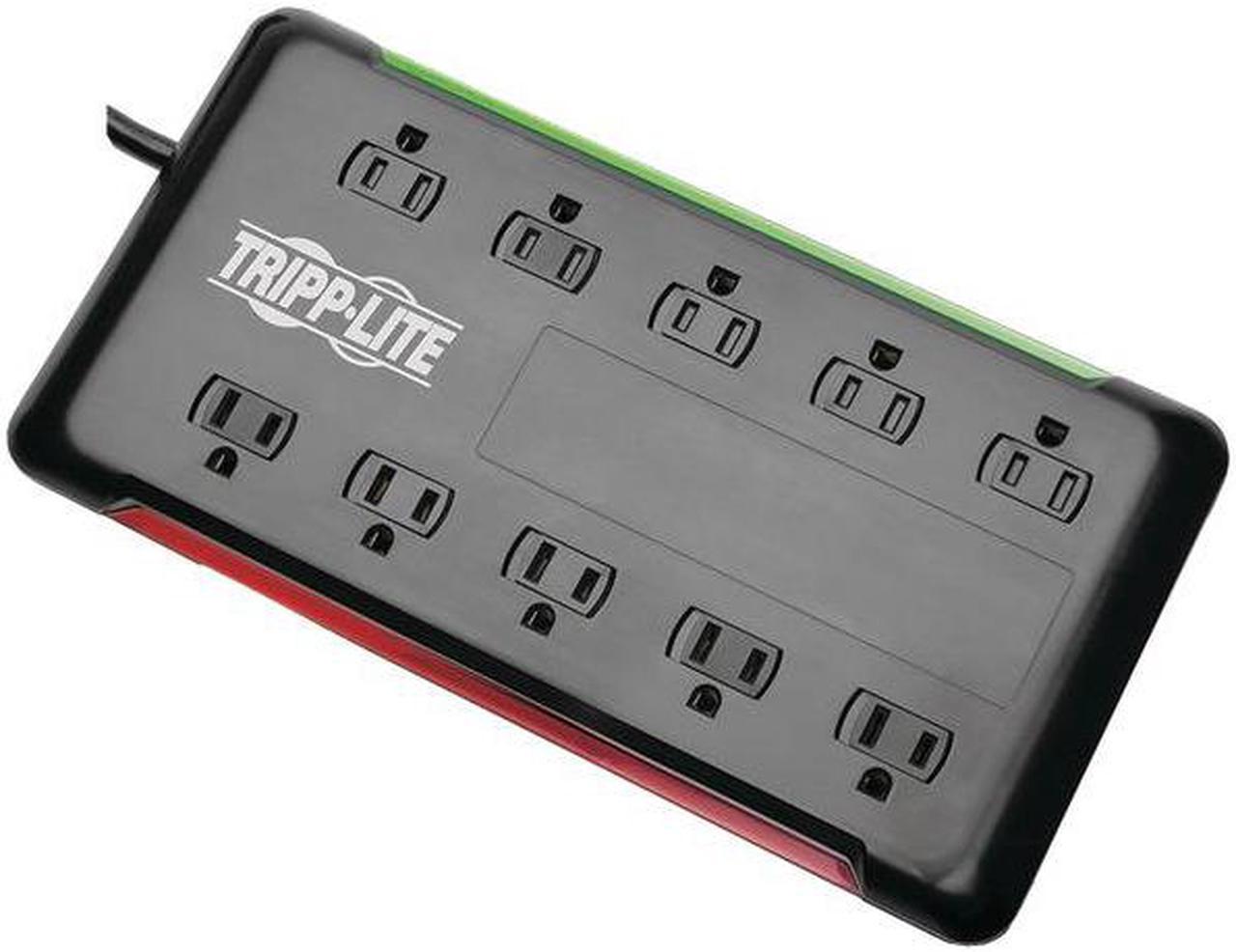 Tripp Lite 10-Outlet Surge Protector Power Strip 6 ft. Cord 2880 Joules Black (TLP1006B)