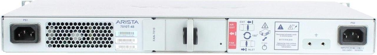 Alt view image 3 of 4 - Arista DCS-7010T-48-R 48P 1GbE 4P 10GbE SFP+ RA Switch with rack mounts.