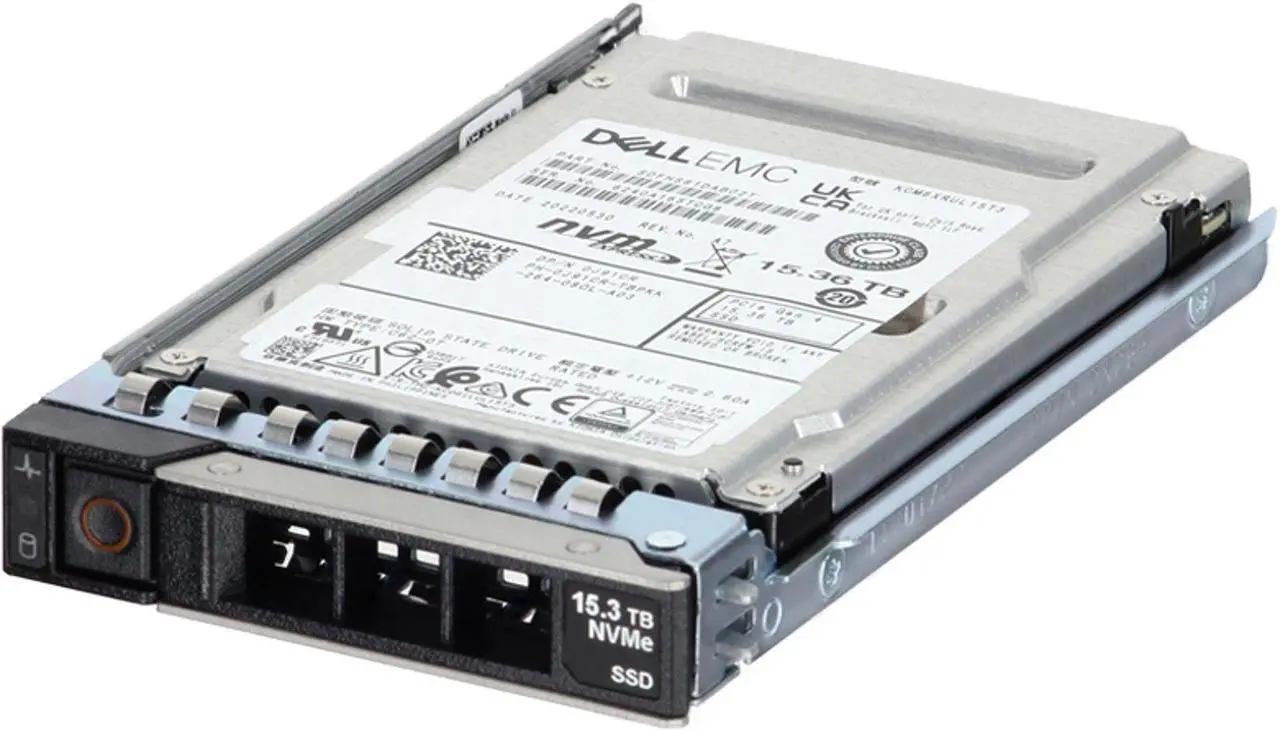 Main image of Dell 15.36TB PCIe Gen4 NVMe RI TLC 2.5 SSD KCM6XRUL15T3 (KCM6XRUL15T3-OSTK)
