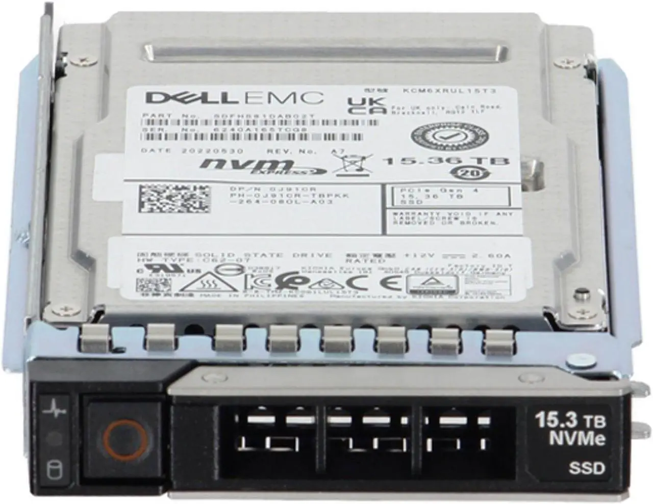 Alt view image 2 of 5 - Dell 15.36TB PCIe Gen4 NVMe RI TLC 2.5 SSD KCM6XRUL15T3 (KCM6XRUL15T3-OSTK)