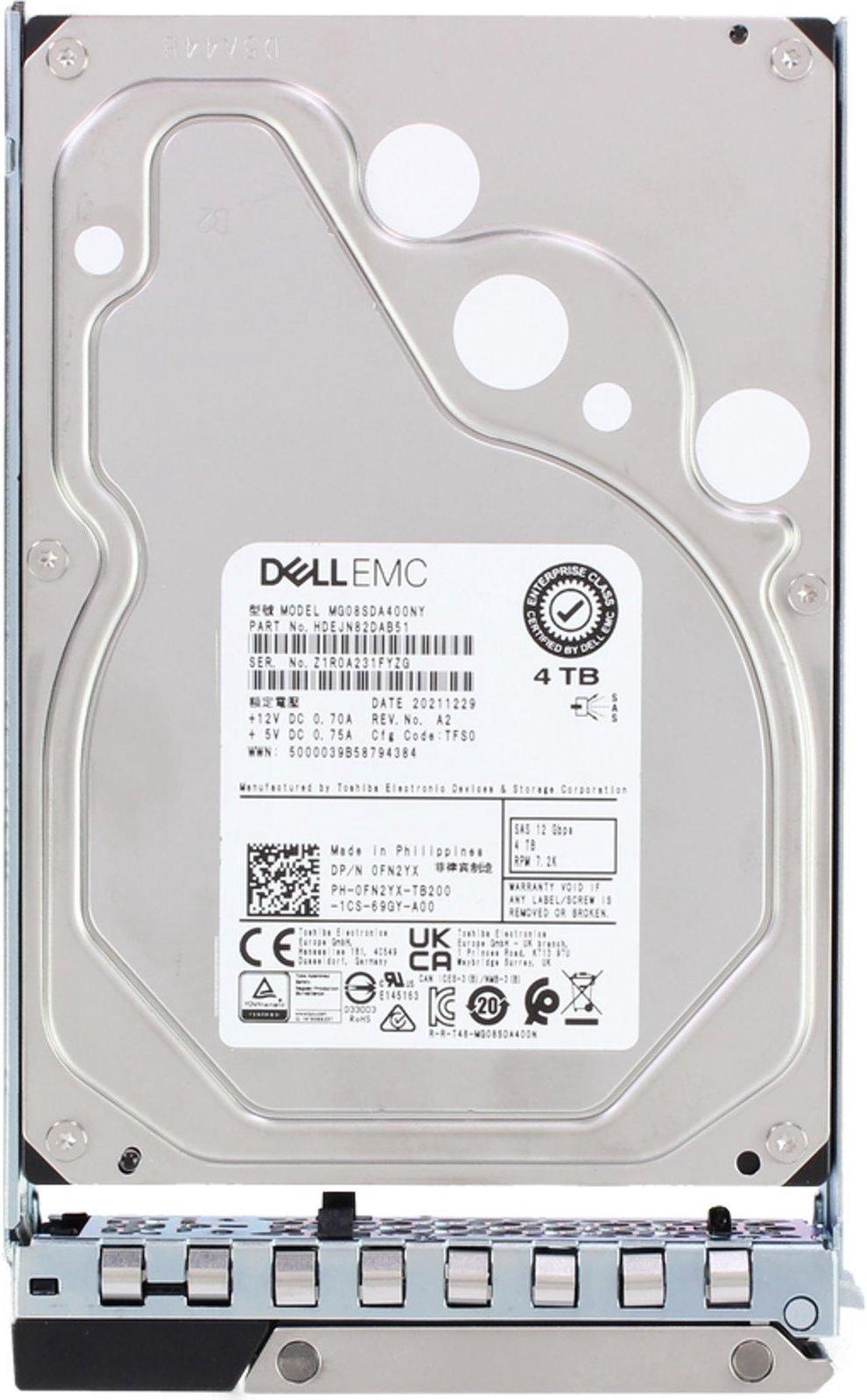Alt view image 5 of 5 - Dell 4TB 7.2K 12Gbps NL SAS 3.5 HDD CPO (FN2YX-R)