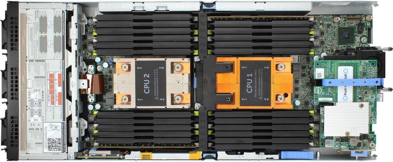 Alt view image 5 of 5 - Dell PowerEdge FC630 Server 2x E5-2680v3 2.5GHz 12-Core 128GB 4x 400GB SSD H730P