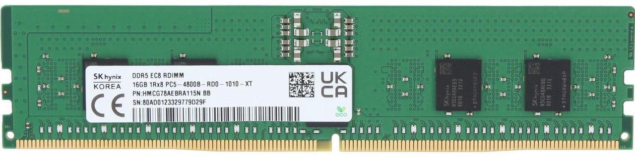 Alt view image 3 of 3 - Samsung 16GB 1Rx8 DDR5 RDIMM- 4800MT/s (HMCG78AEBRA115N-OSTK)