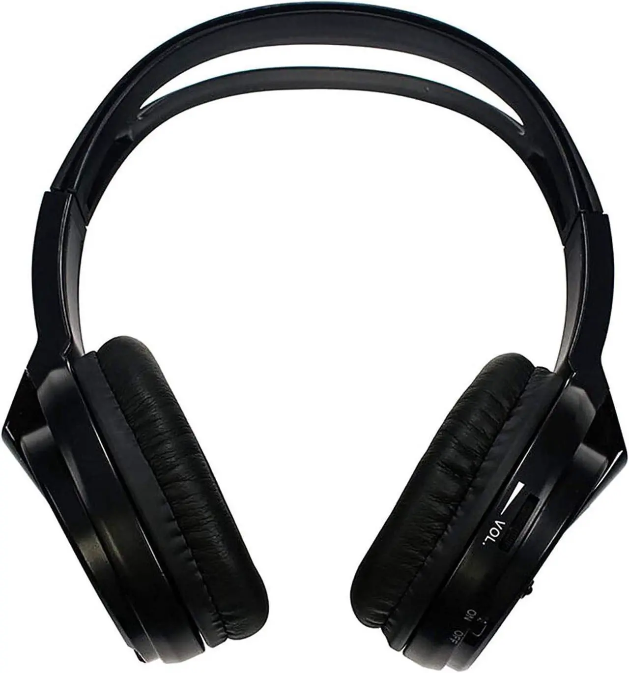 Alt view image 2 of 7 - Audiovox Wireless Headphones Single channel IR Faux leather ear piece 2-AAA included
