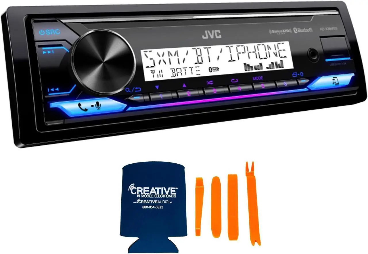 Alt view image 2 of 4 - JVC KD-X38MBS Marine Digital Media Receiver with Bluetooth, USB, SiriusXM Ready, Conformal Coated PCB with 2 Pairs Wet Sounds RECON6-S 6.5" Marine Coax Speakers