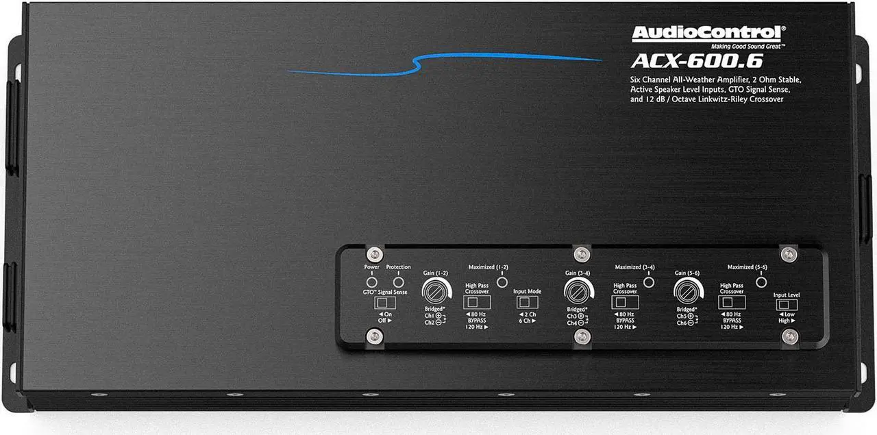 Alt view image 9 of 10 - AudioControl ACX-600.6 All Weather 6-Channel Powersports Amplifier 600W IPX6 Amp