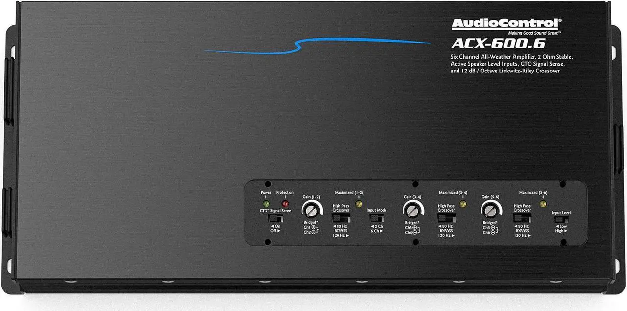 Alt view image 10 of 10 - AudioControl ACX-600.6 All Weather 6-Channel Powersports Amplifier 600W IPX6 Amp