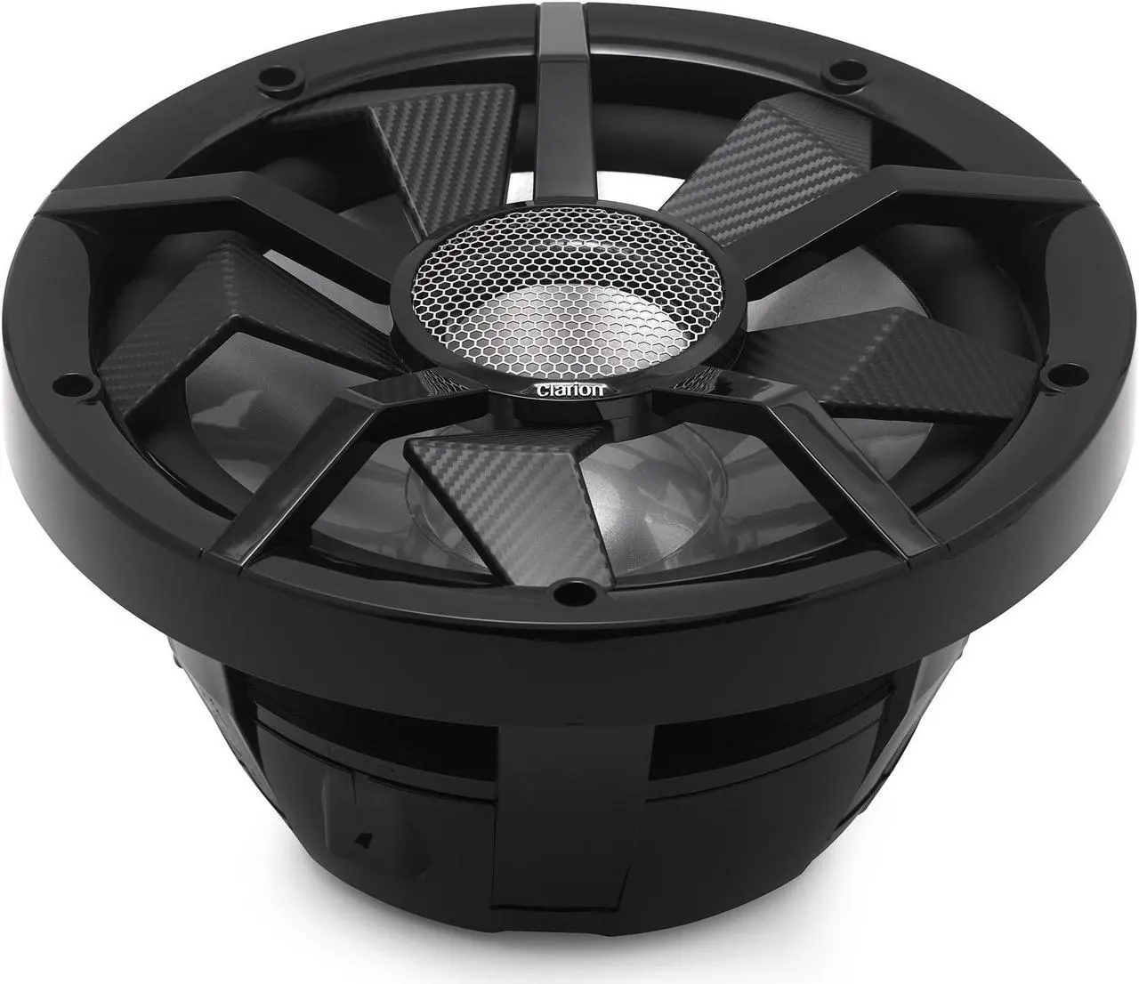 Alt view image 4 of 4 - Clarion Marine Subwoofer Amplifier Bundle - Two 12" CM3013WL LED Sub Woofers and XC2110 Amplifier