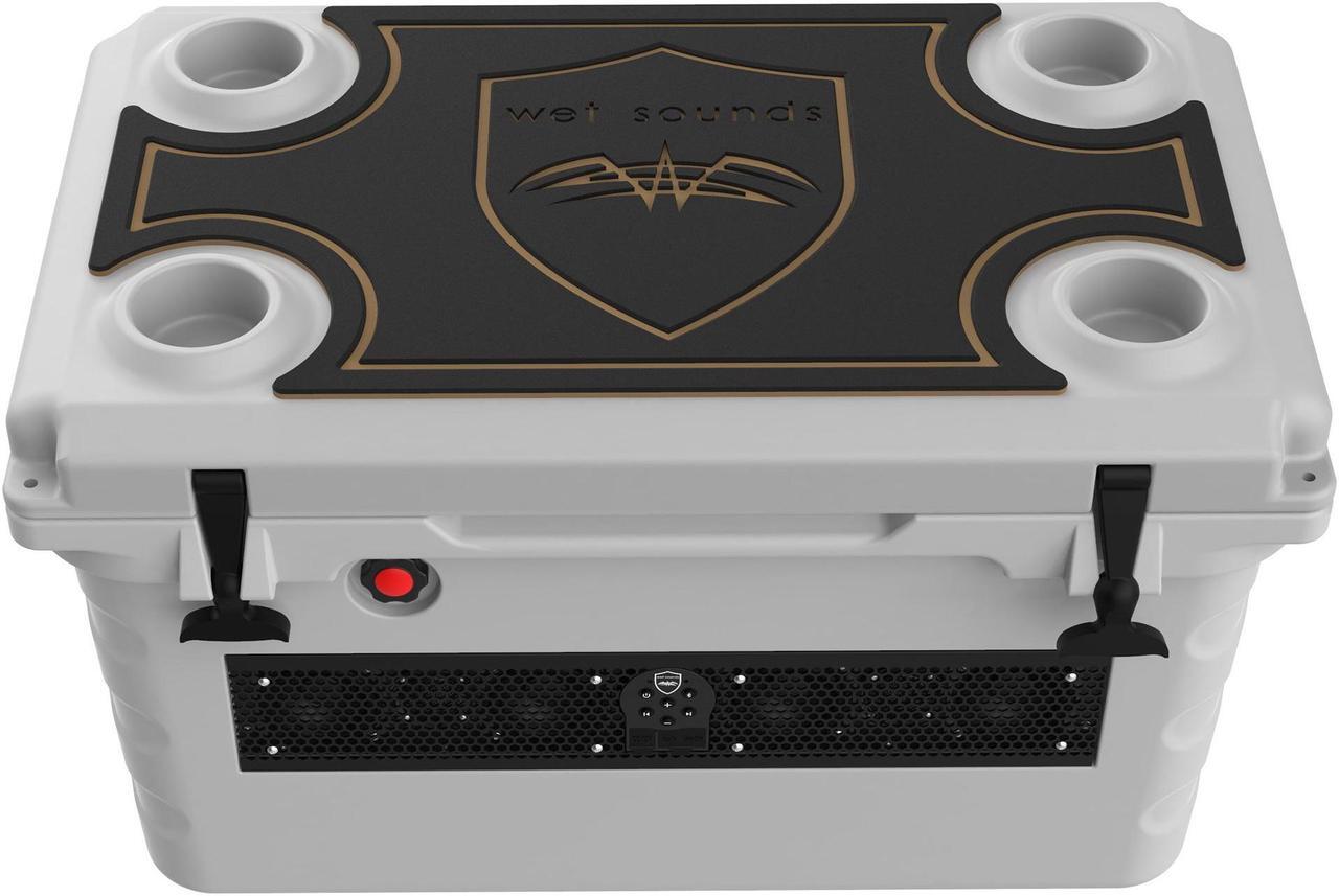 Alt view image 2 of 4 - Wet Sounds Stealth SHIVR-55-GRY Gray High Output Audio Cooler Speaker System + Top Gator Step Kit - Black over Whiskey