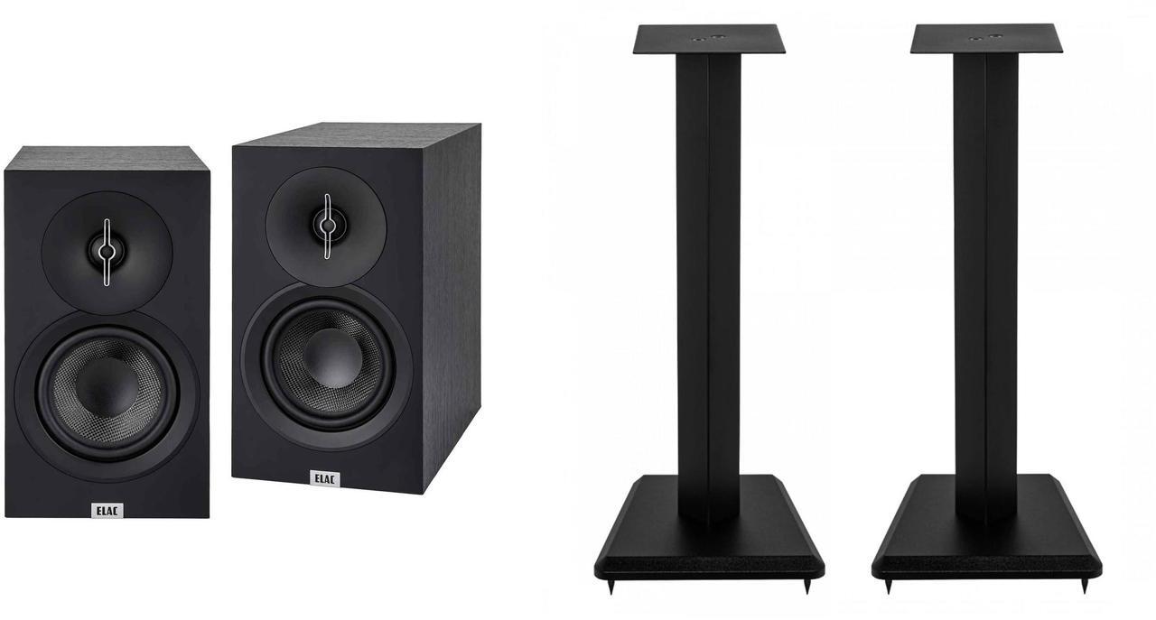 Main image of ELAC LS10-B SPEAKER STANDS And DB53-BK BLACK BOOKSHELVES