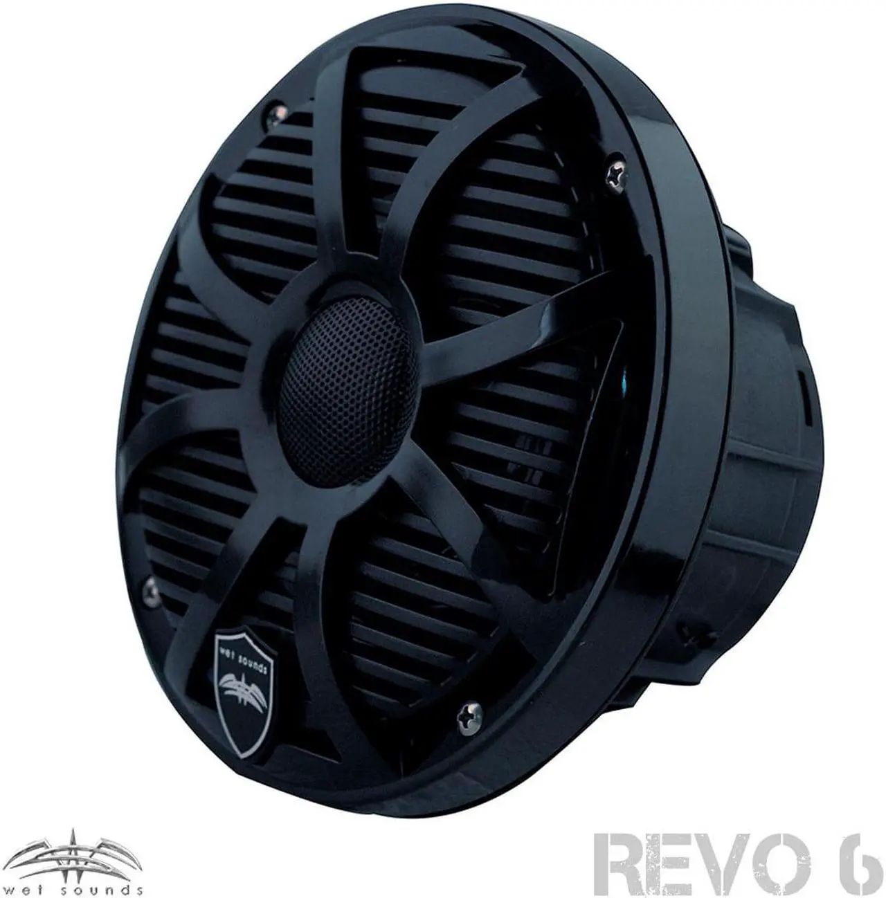 Alt view image 3 of 4 - Wet Sounds - Three Pairs Of REVO 6-SWB Black Closed SW Grille 6.5 Inch Marine LED Coaxial Speakers