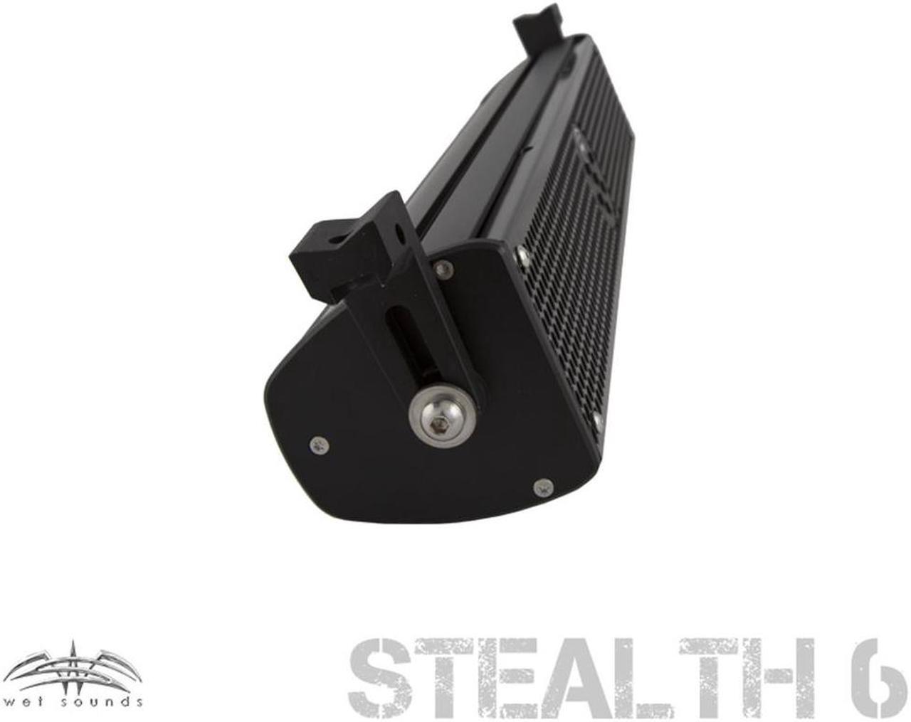 Alt view image 4 of 5 - wet sounds stealth 6 ultra hd black + utv mounting kit, slider bracket and round 1.75" tube clamp