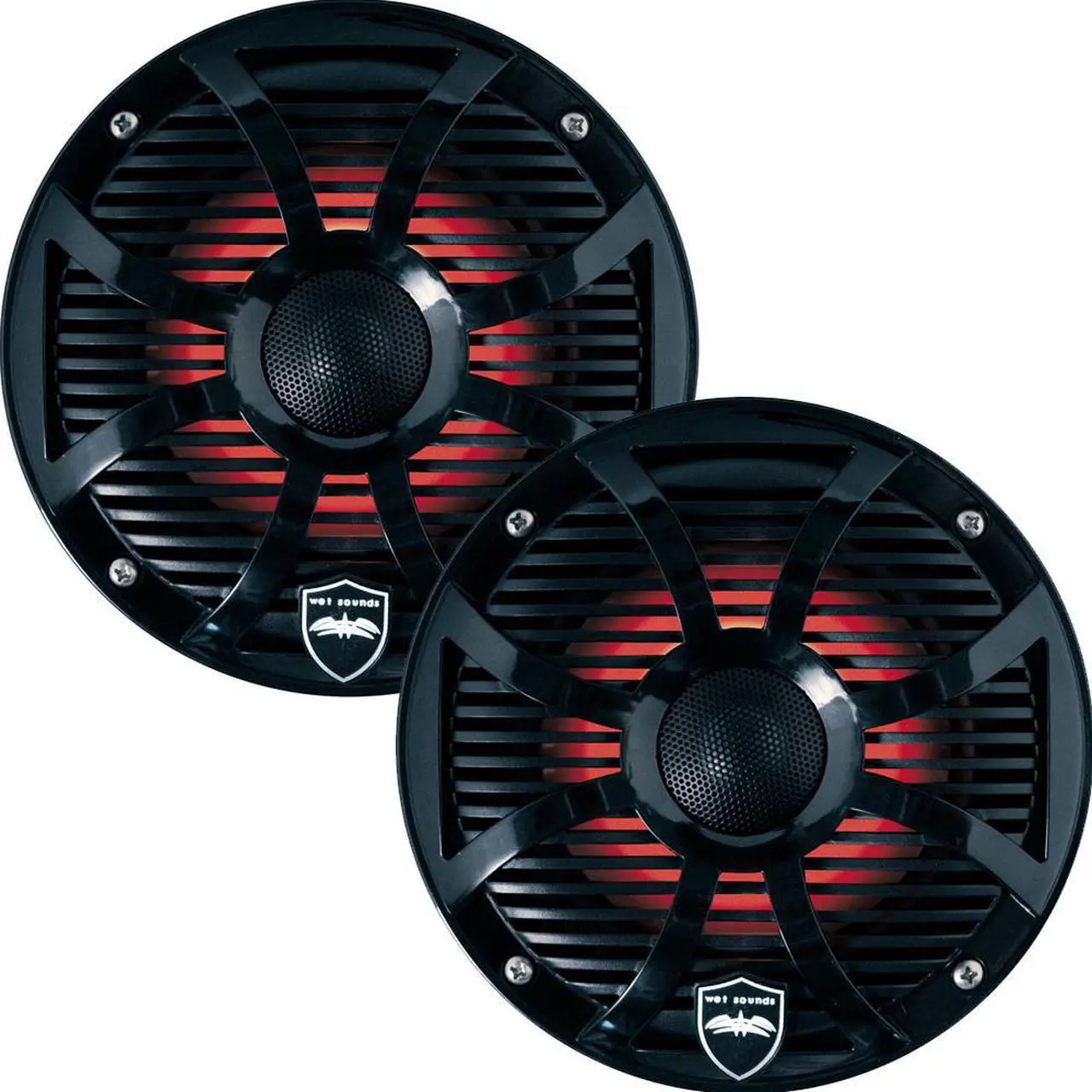 Alt view image 2 of 4 - Wet Sounds - Three Pairs Of REVO 6-SWB Black Closed SW Grille 6.5 Inch Marine LED Coaxial Speakers