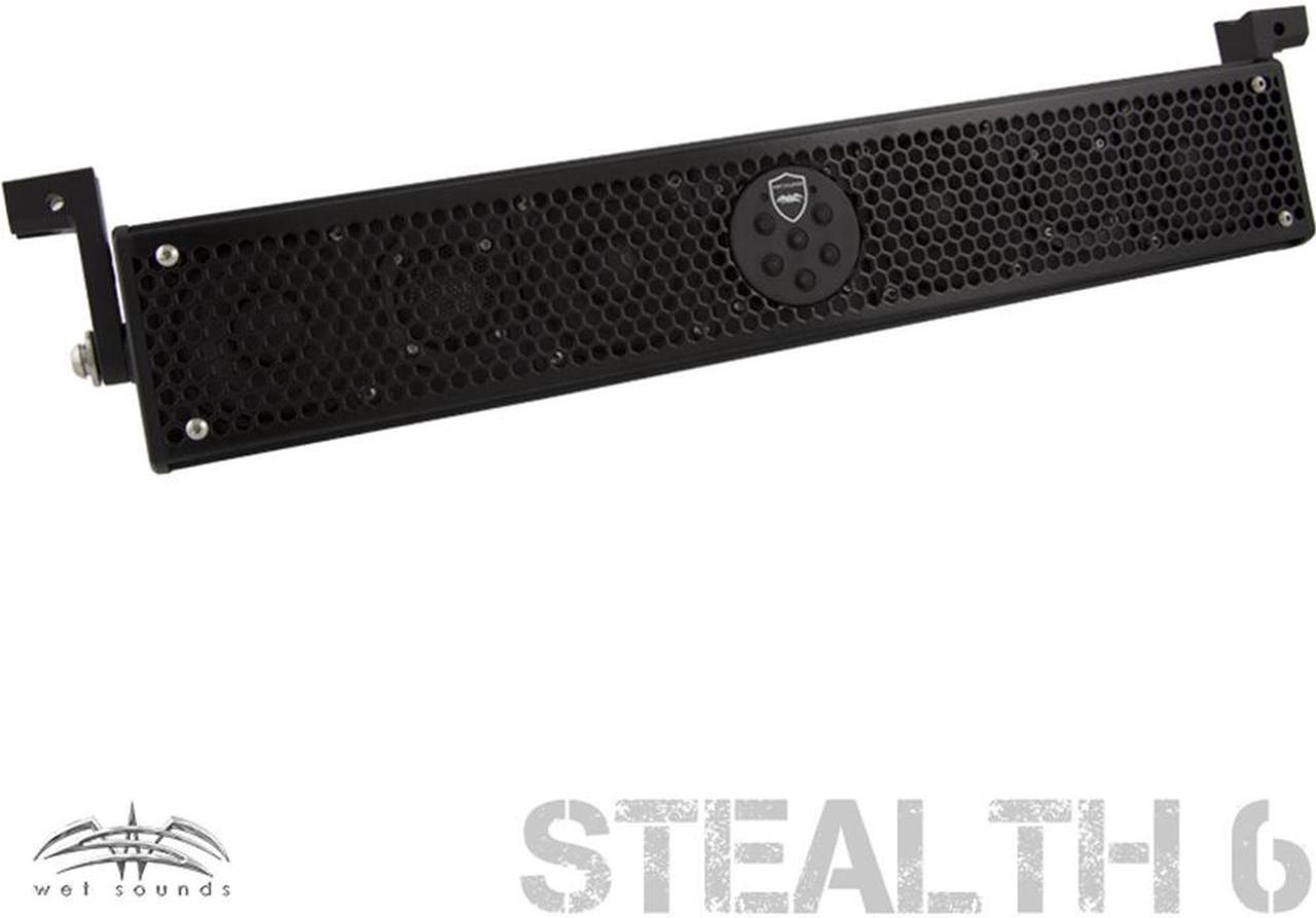 Alt view image 3 of 5 - wet sounds stealth 6 ultra hd black + utv mounting kit, slider bracket and round 1.75" tube clamp