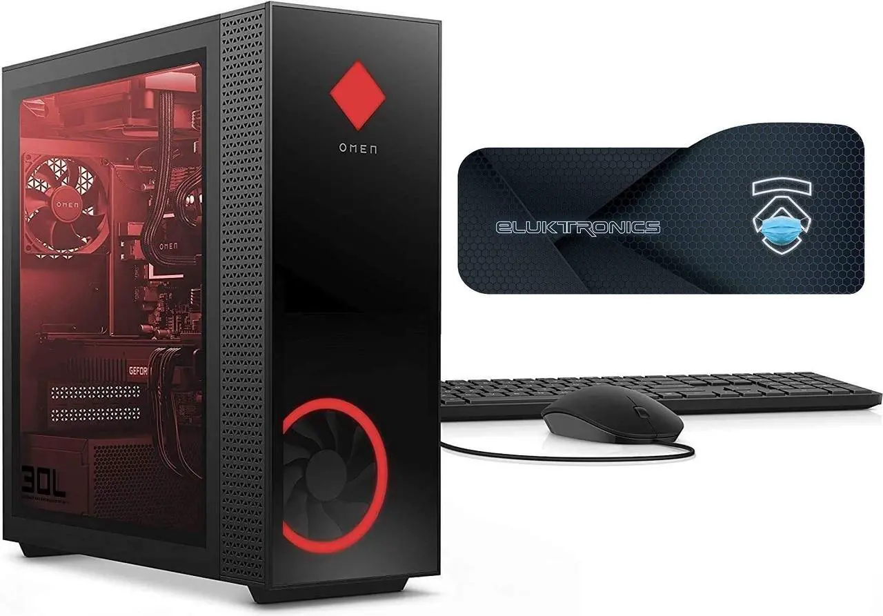 Main image of 2021 HP OMEN 30L Gaming Desktop PC (AMD Ryzen 9 5900X Processor RGB Liquid Cooled, NVIDIA RTX 3090 Graphics Card, 800 Watt PSU, Windows 10 Professional, 4TB PCIe SSD + 2TB HDD, 64GB HyperX RGB RAM)