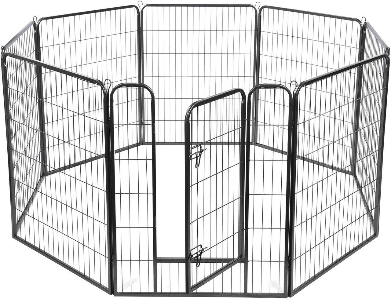 Yescom 8 Pieces 32"x40" Pet Playpen Extra Large Dog Exercise Fence Panel Crate Camping