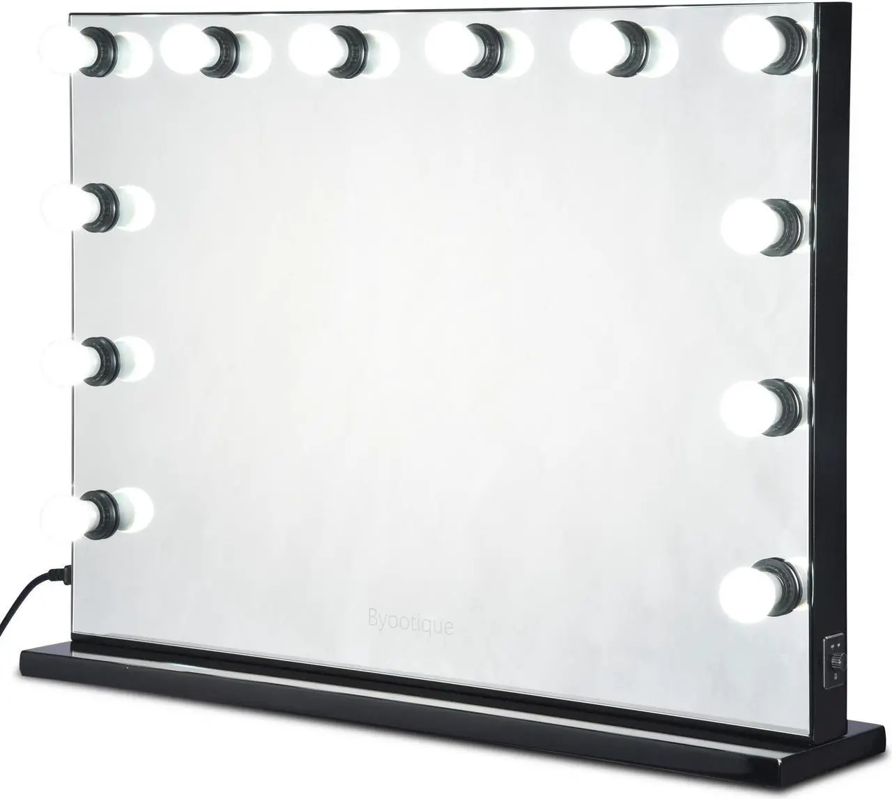 Alt view image 5 of 7 - Byootique 33"x24" Hollywood Lighted Vanity Makeup Mirror 12 LED Bulbs Studio
