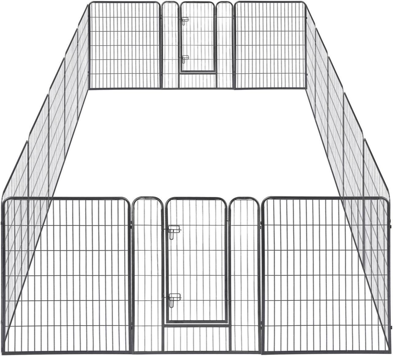 Yescom 16 Pieces 32"x40" Pet Playpen Extra Large Dog Exercise Fence Panel Crate Yard