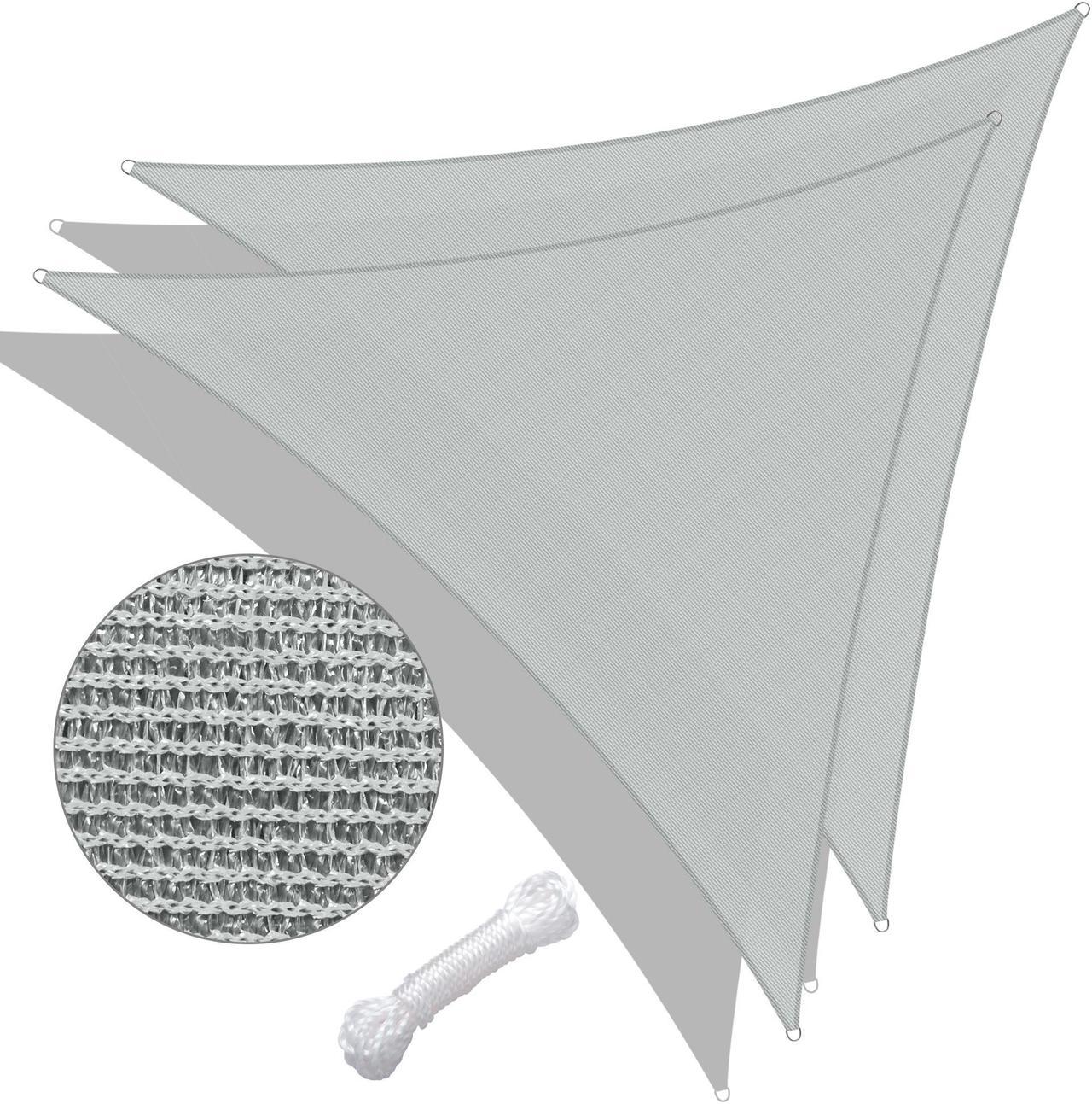 Yescom 2 Pack 25 Ft 97% UV Block Triangle Sun Shade Sail Canopy Cover Net for Poolside