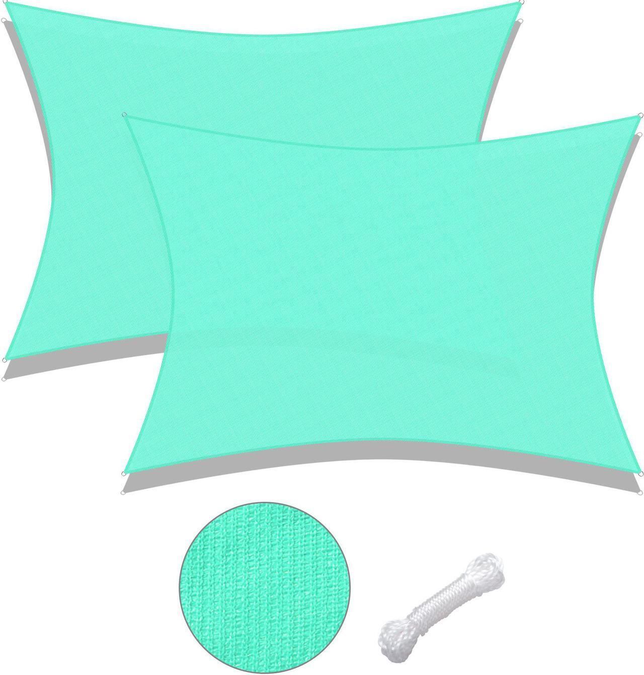 Main image of Yescom 2 Pack 19x13 Ft 97% UV Block Rectangle HDPE Sun Shade Sail Canopy Cover Net Park