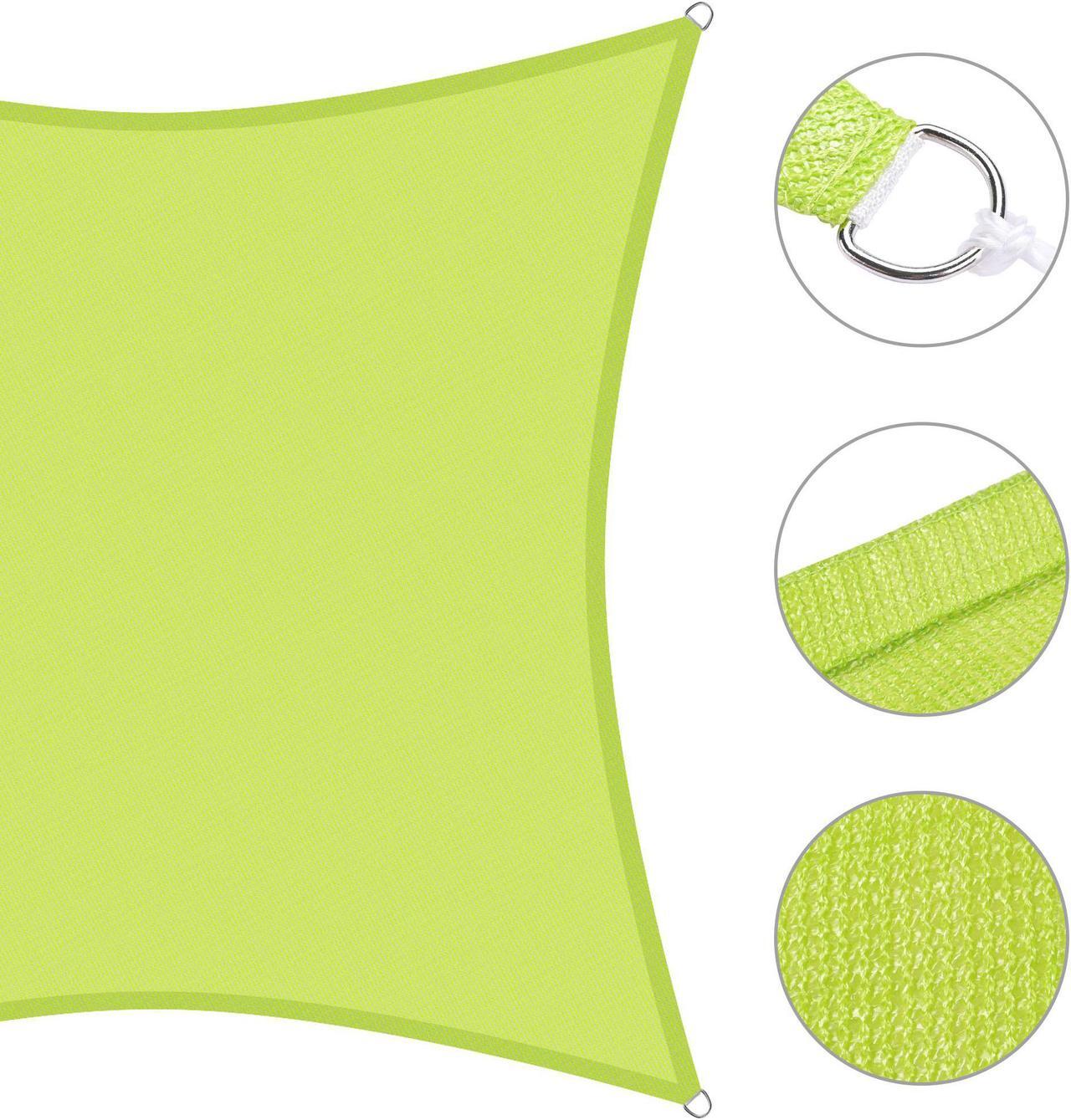 Alt view image 6 of 7 - Yescom 2 Pack 10x10 Ft 97% UV Block Square Sun Shade Sail HDPE Canopy Cover Net Outdoor