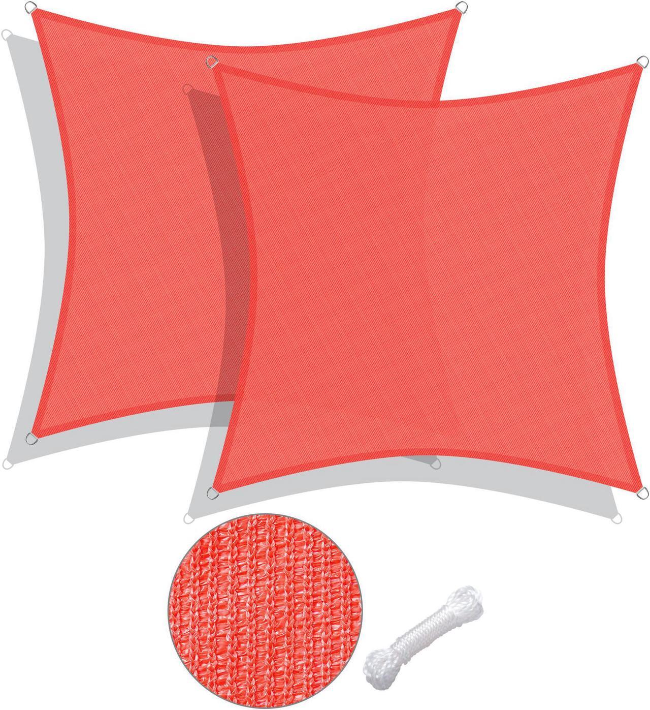 Main image of Yescom 2 Pack 10x10 Ft 97% UV Block Square Sun Shade Sail Canopy Cover Net Yard Park