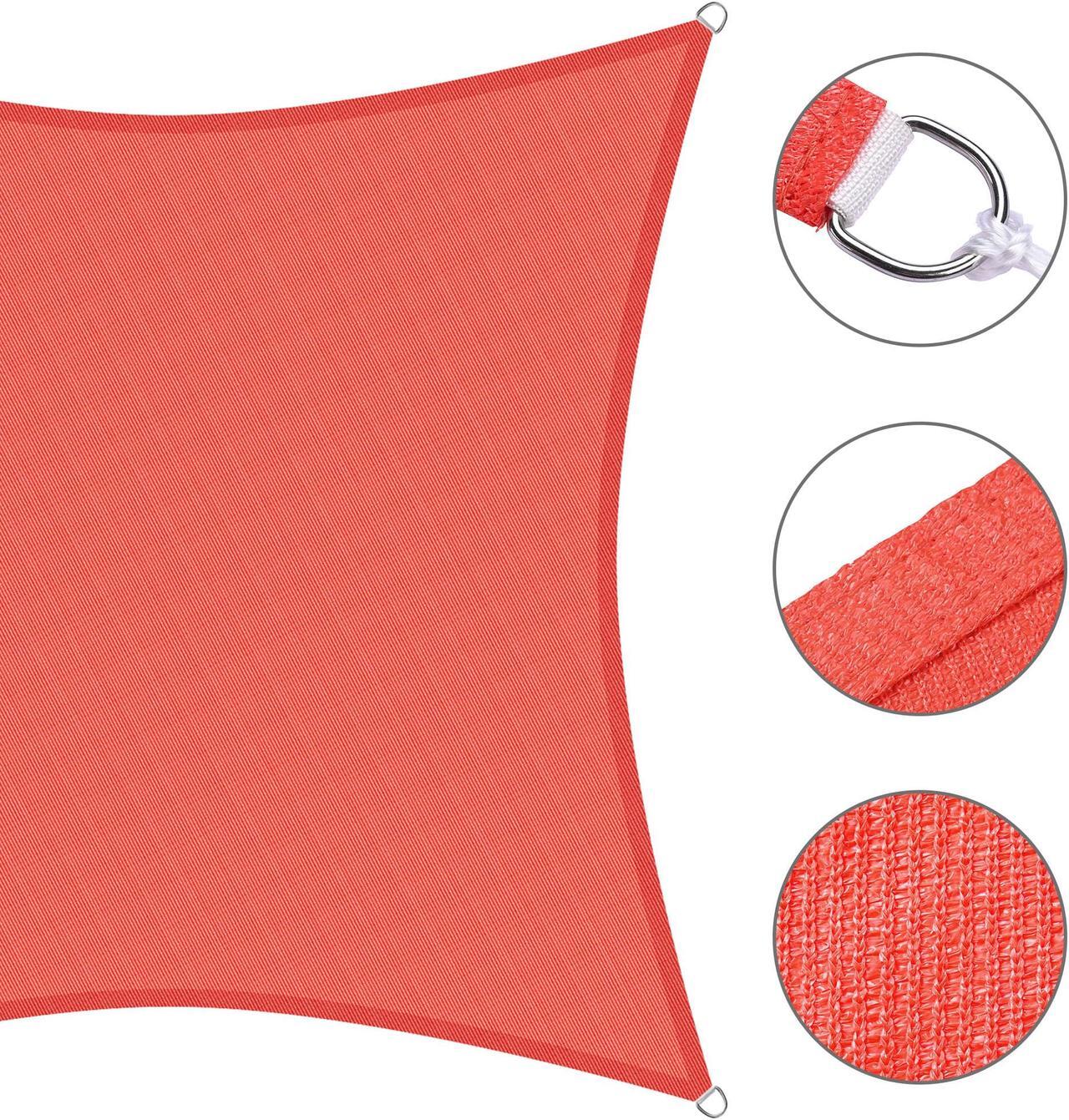 Alt view image 6 of 7 - Yescom 2 Pack 10x10 Ft 97% UV Block Square Sun Shade Sail Canopy Cover Net Yard Park
