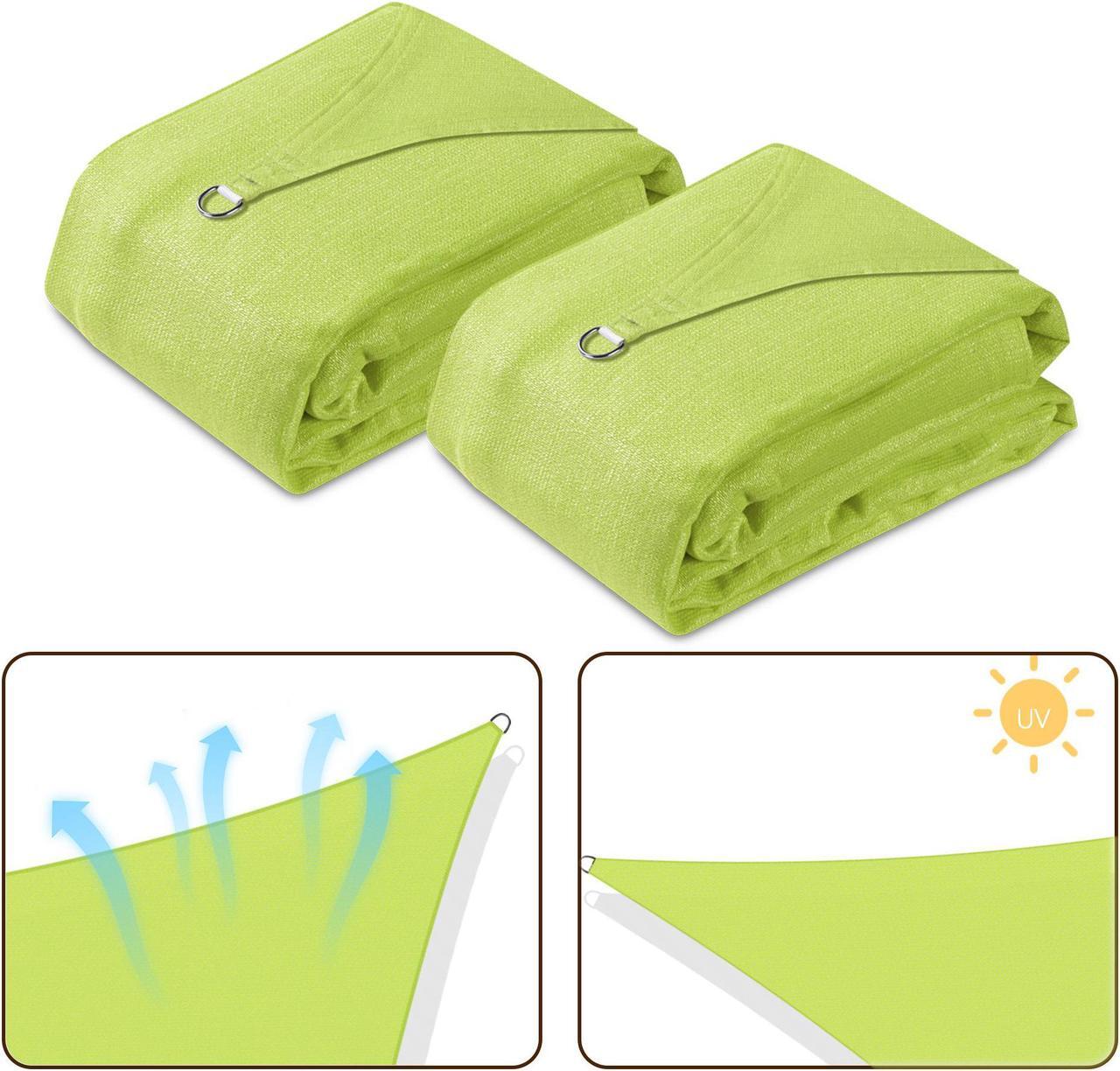 Alt view image 5 of 7 - Yescom 2 Pack 10x10 Ft 97% UV Block Square Sun Shade Sail HDPE Canopy Cover Net Outdoor