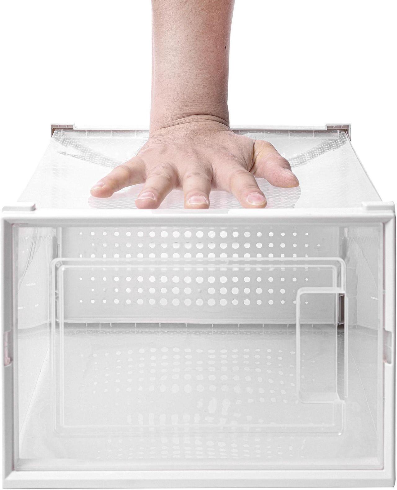 Alt view image 6 of 7 - Yescom 6 Pack High Heel Shoe Storage Box Stackable Container Foldable Organizer Home