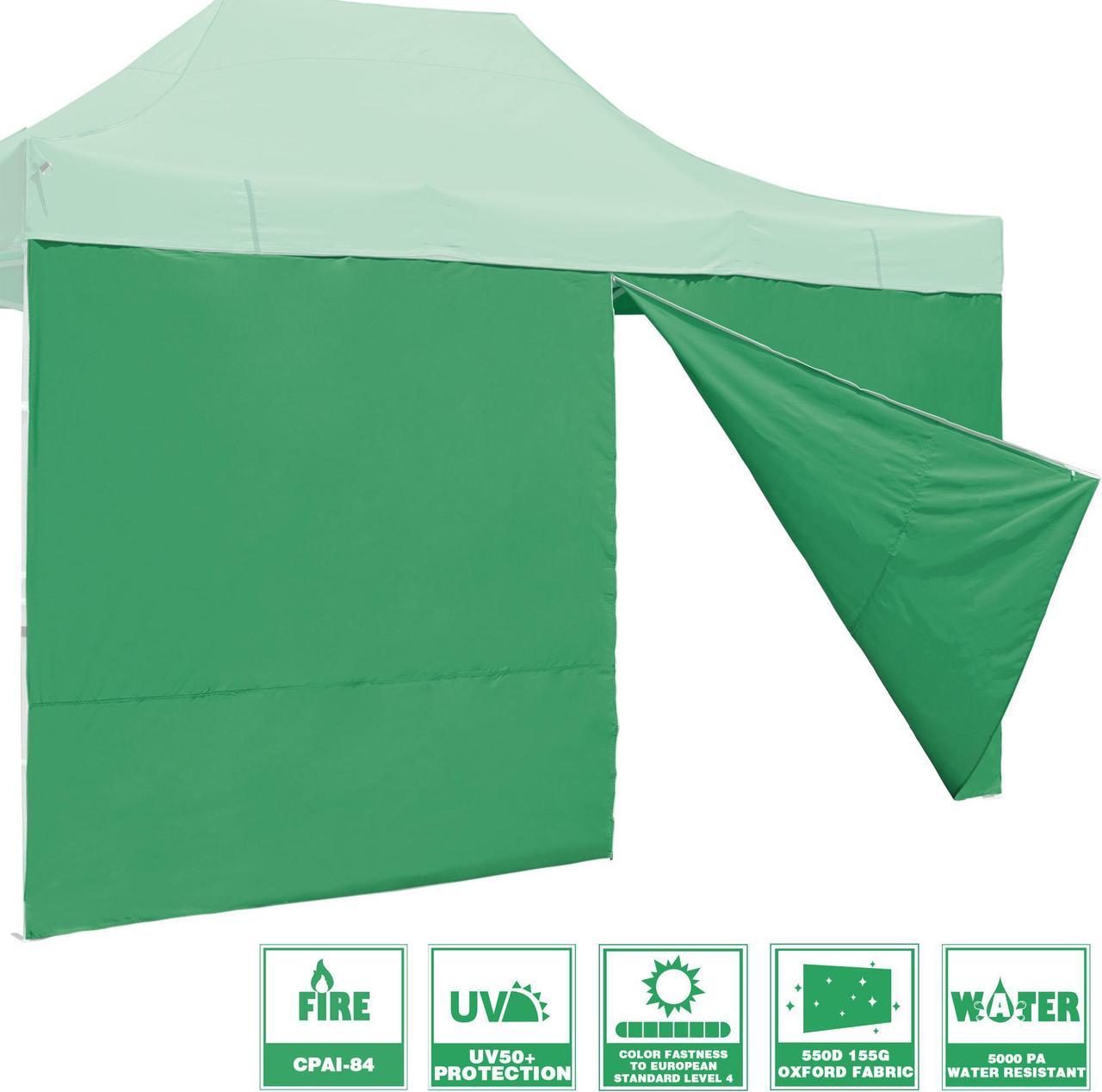 InstaHibit 1 Pack Side Wall for 10x15 Ft EZ Pop Up Canopy Tent UV50+ Zipper Yard