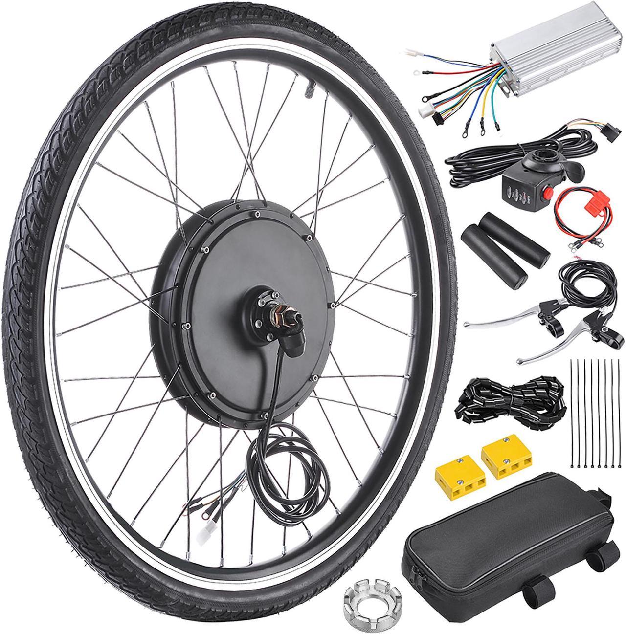 Yescom Electric Bicycle Motor Kit 48V 1000W 26"  Front Wheel E-Bike Conversion Kit w/ Dual Mode Controller