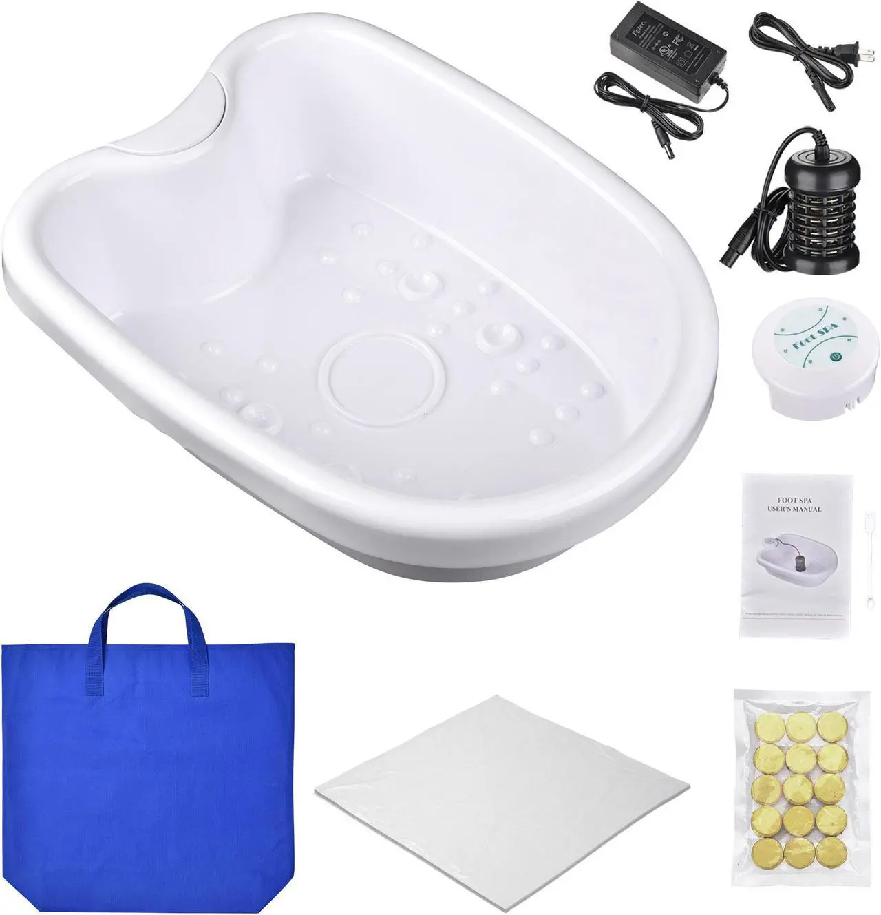 Alt view image 8 of 14 - Yescom Personal Ionic Detox Foot Bath Aqua Spa Machine w/ Tub Array Pedicure Health Care Home Beauty Salon